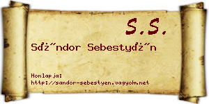 Sándor Sebestyén névjegykártya